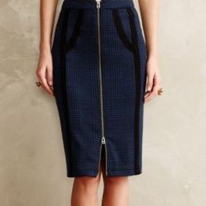 Unique Zip Front Pencil Skirt by Anthropologie
